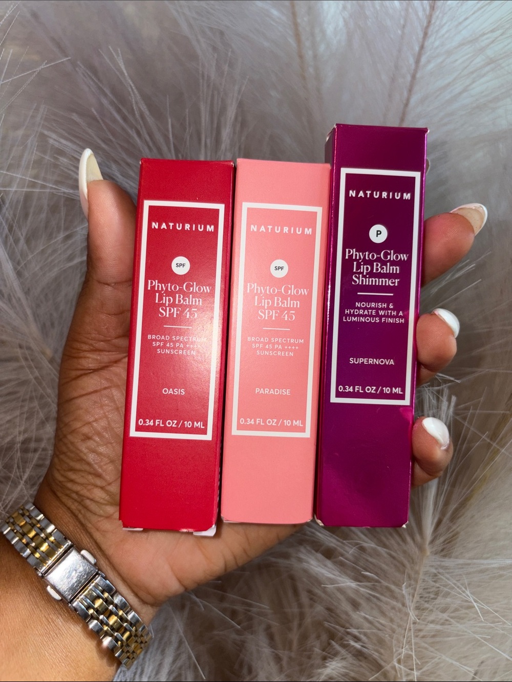 Naturium || Phyto-Glow Lip Balm SPF 45 — Oasis, Paradise, Supernova
